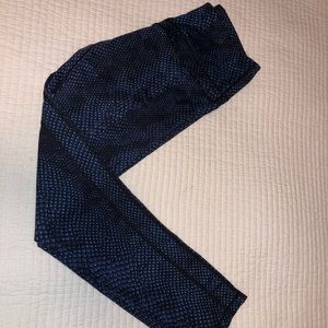 Varley Blue Snake Skin Print Leggings